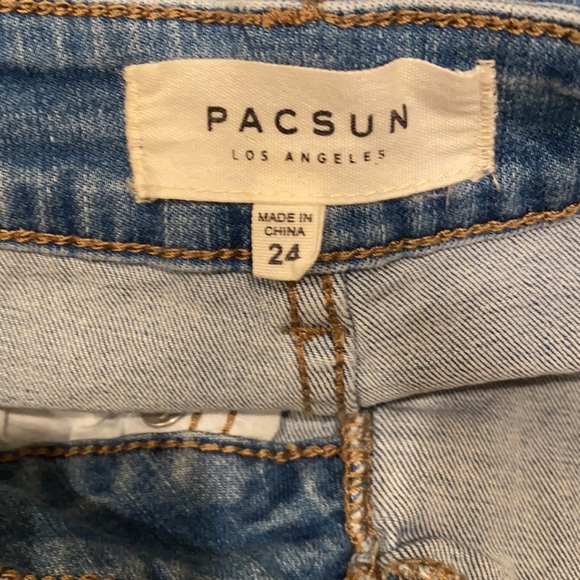 PAC sun lace up denim skirt size 24 - Picture 3 of 3